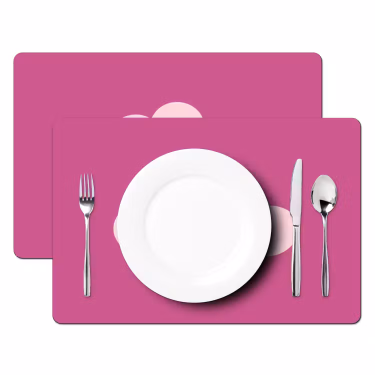 Girl power - Wolk - Roze Placemat vinyl groot -zzsfeer2_Kitchenyeah-website