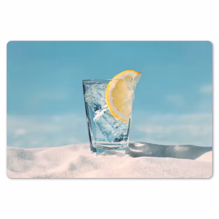 Glas - ijsblokjes - Citroen Placemat vinyl groot -zzsfeer1_Kitchenyeah-website