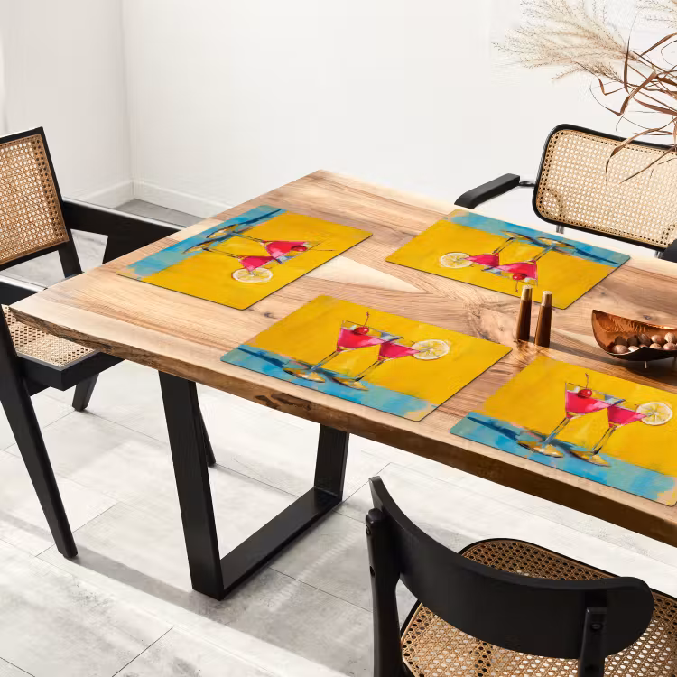 Glazen - Cocktail - Citroen - Kers Placemat vinyl groot -zzsfeer4_Kitchenyeah-website