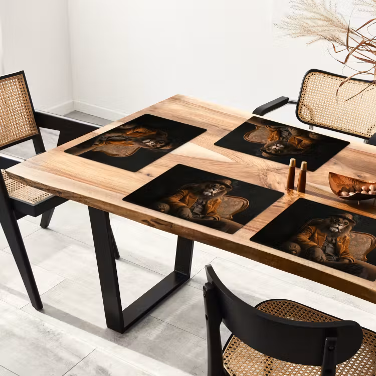 Bril - Leeuw - Bank - Hoed Placemat vinyl groot -zzsfeer4_Kitchenyeah-website