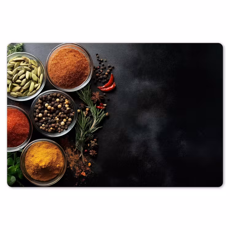 Glazen - Bakjes - Blaadjes - Kruiden Placemat vinyl groot -zzsfeer1_Kitchenyeah-website