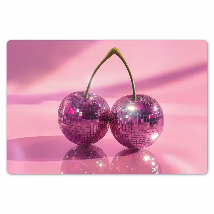 Glitter - Discobol - Roze - Kersen Placemat vinyl groot -zzsfeer1_Kitchenyeah-website