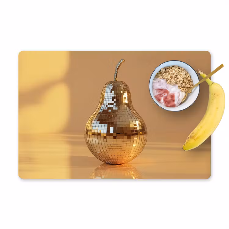 Goud - Disco - Glitter - Peer Placemat vinyl groot -zzzproduct_Kitchenyeah-website