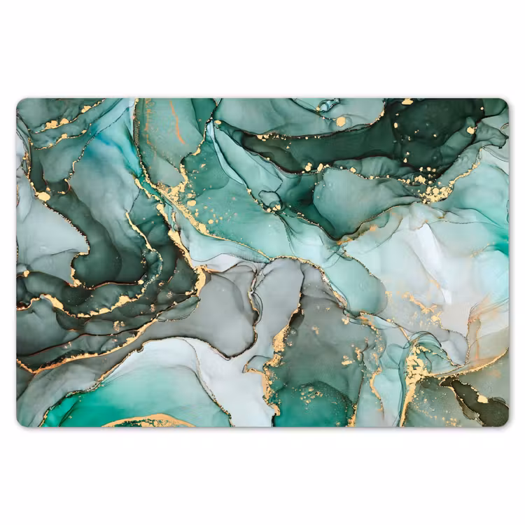 Goud - Marmer - Groen - Luxe - Marmerlook - Grijs Placemat vinyl groot -zzsfeer1_Kitchenyeah-website