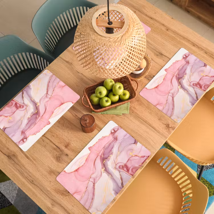 Goud - Marmer - Roze Placemat vinyl groot -zzsfeer5_Kitchenyeah-website