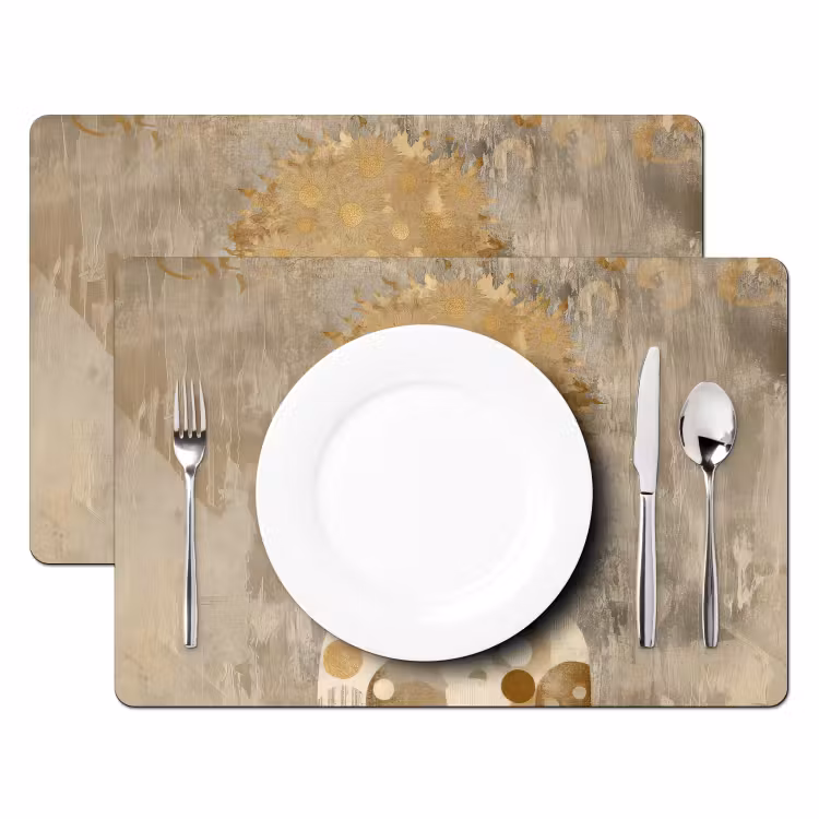 Goud - Portret - Vrouw Placemat vinyl groot -zzsfeer2_Kitchenyeah-website