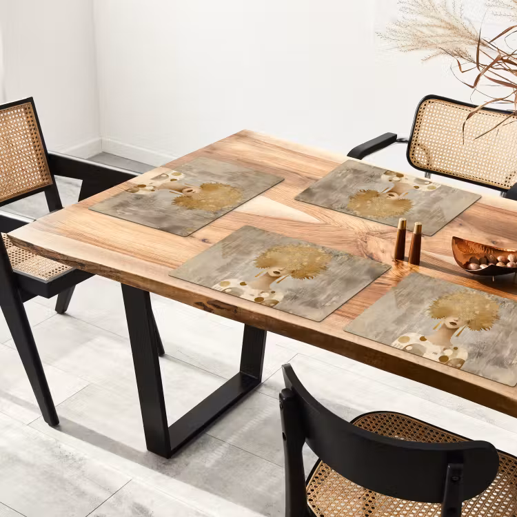 Goud - Portret - Vrouw Placemat vinyl groot -zzsfeer4_Kitchenyeah-website