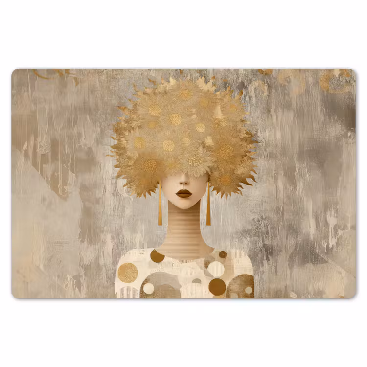 Goud - Portret - Vrouw Placemat vinyl groot -zzsfeer1_Kitchenyeah-website
