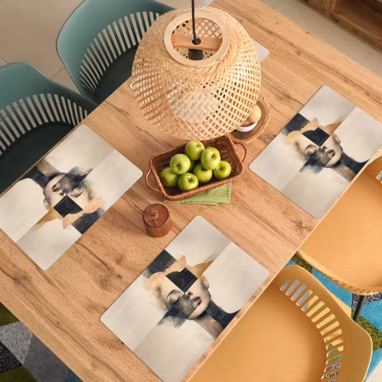 Goud - Vrouw - Rechthoeken Placemat vinyl groot -zzsfeer5_Kitchenyeah-website