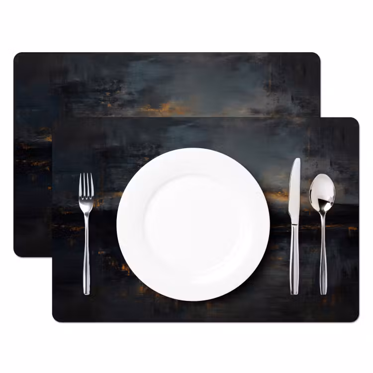 Gouden Reflectie op Water Placemat vinyl groot -zzsfeer2_Kitchenyeah-website