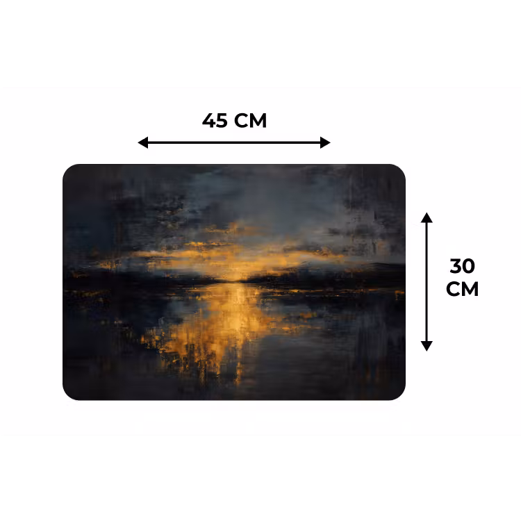 Gouden Reflectie op Water Placemat vinyl groot -specs