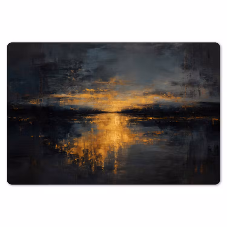 Gouden Reflectie op Water Placemat vinyl groot -zzsfeer1_Kitchenyeah-website