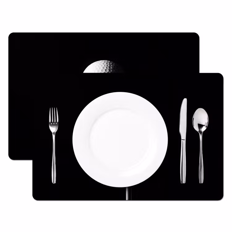 Golfbal - Minimalistisch - Wit Placemat vinyl groot -zzsfeer2_Kitchenyeah-website