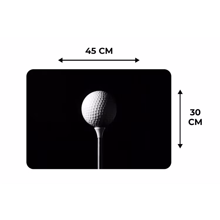 Golfbal - Minimalistisch - Wit Placemat vinyl groot -specs