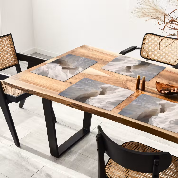 Kloof - Wit - Sneeuw Placemat vinyl groot -zzsfeer4_Kitchenyeah-website