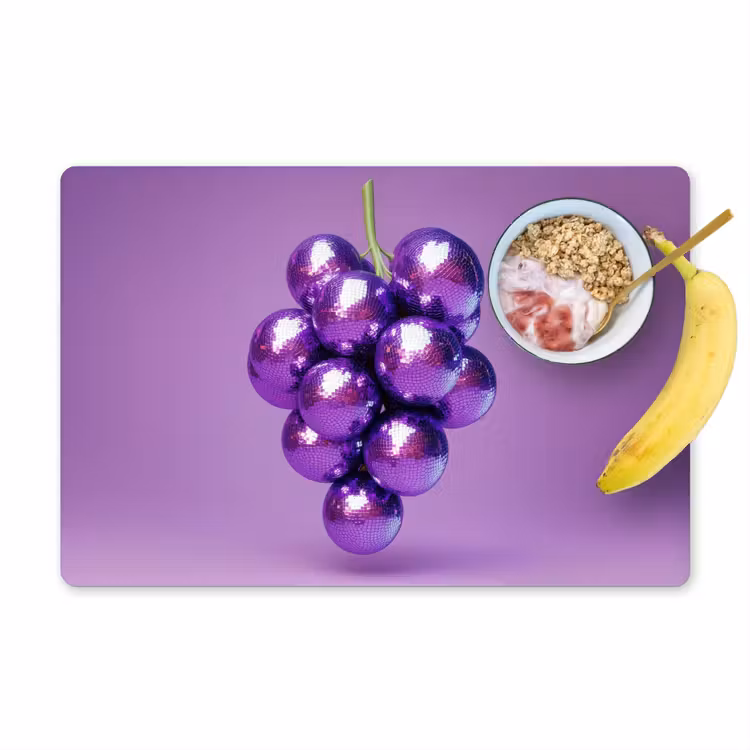 Druif - Disco - Glitter - Paars Placemat vinyl groot -zzzproduct_Kitchenyeah-website