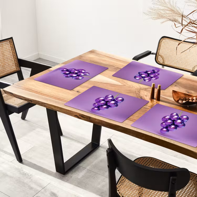 Druif - Disco - Glitter - Paars Placemat vinyl groot -zzsfeer4_Kitchenyeah-website