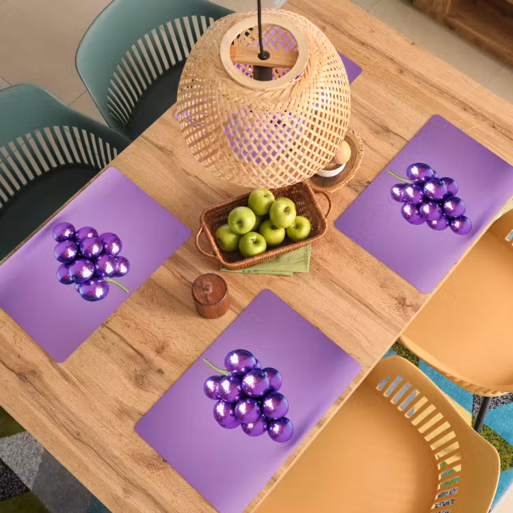 Druif - Disco - Glitter - Paars Placemat vinyl groot -zzsfeer5_Kitchenyeah-website