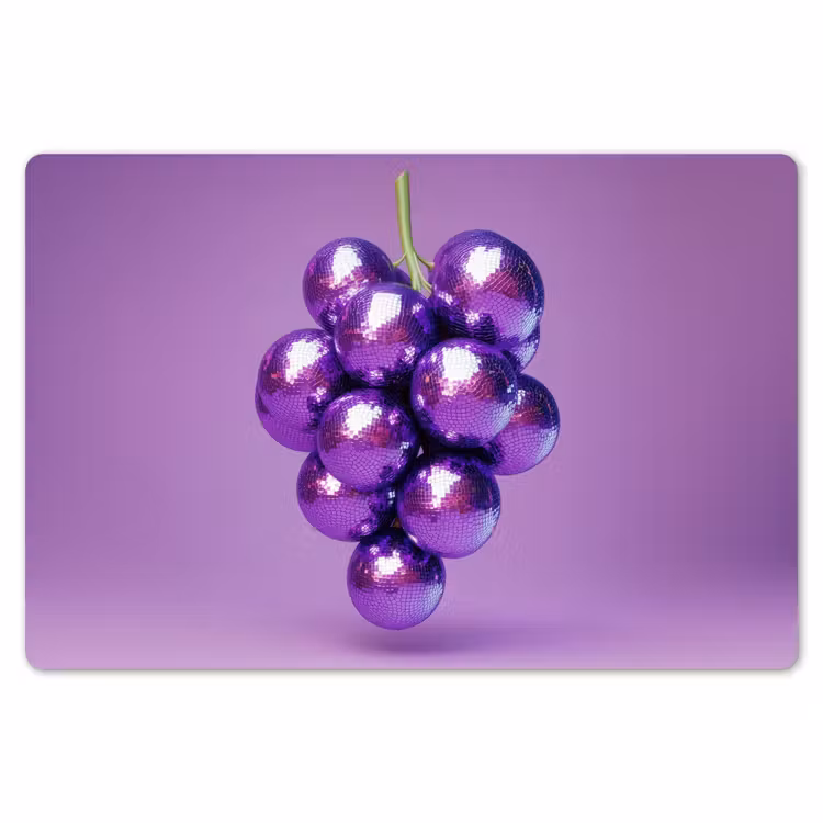 Druif - Disco - Glitter - Paars Placemat vinyl groot -zzsfeer1_Kitchenyeah-website