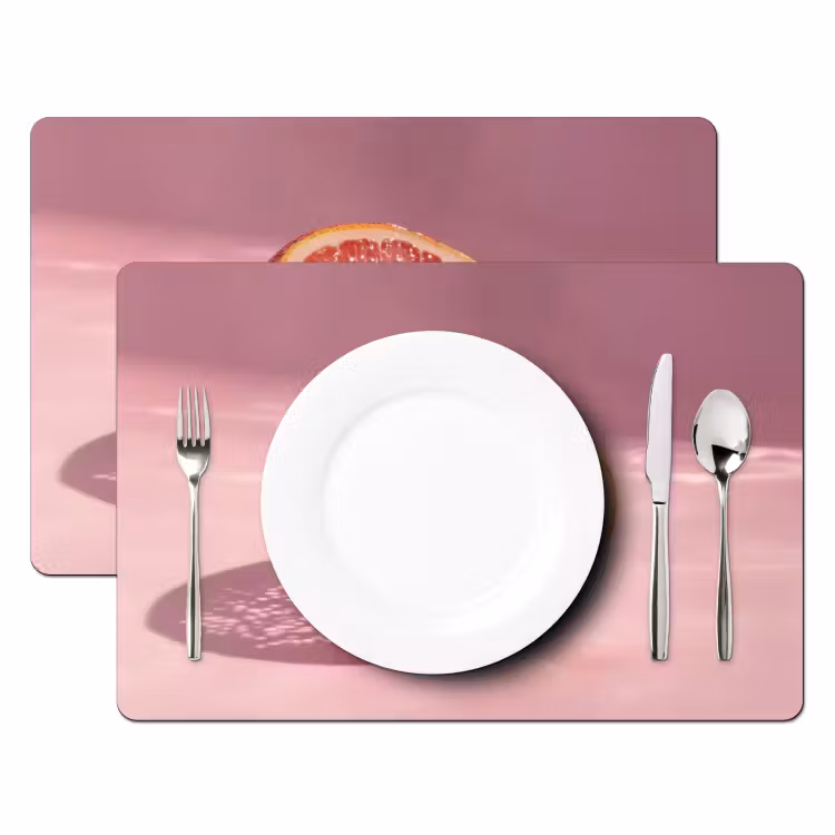Grapefruit - Roze - Disco - Shiny Placemat vinyl groot -zzsfeer2_Kitchenyeah-website