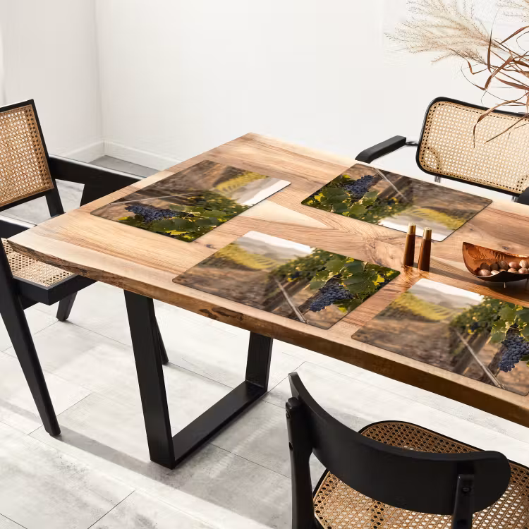 Druiven - Wijngaard - Zonlicht Placemat vinyl groot -zzsfeer4_Kitchenyeah-website