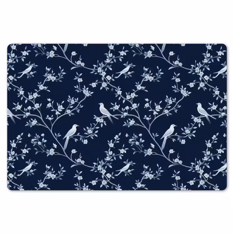 Grafisch - Bloesemtak - Blauw Placemat vinyl groot 368 -zzsfeer1_Kitchenyeah-website