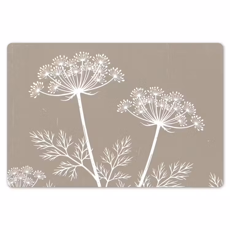 Grafisch - Fluitenkruid - Taupe Placemat vinyl groot -zzsfeer1_Kitchenyeah-website