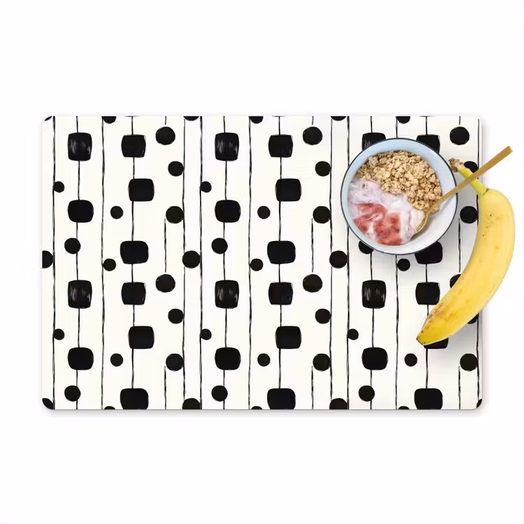 Grafisch - Modern - Zwart Placemat vinyl groot 368 -zzzproduct_Kitchenyeah-website