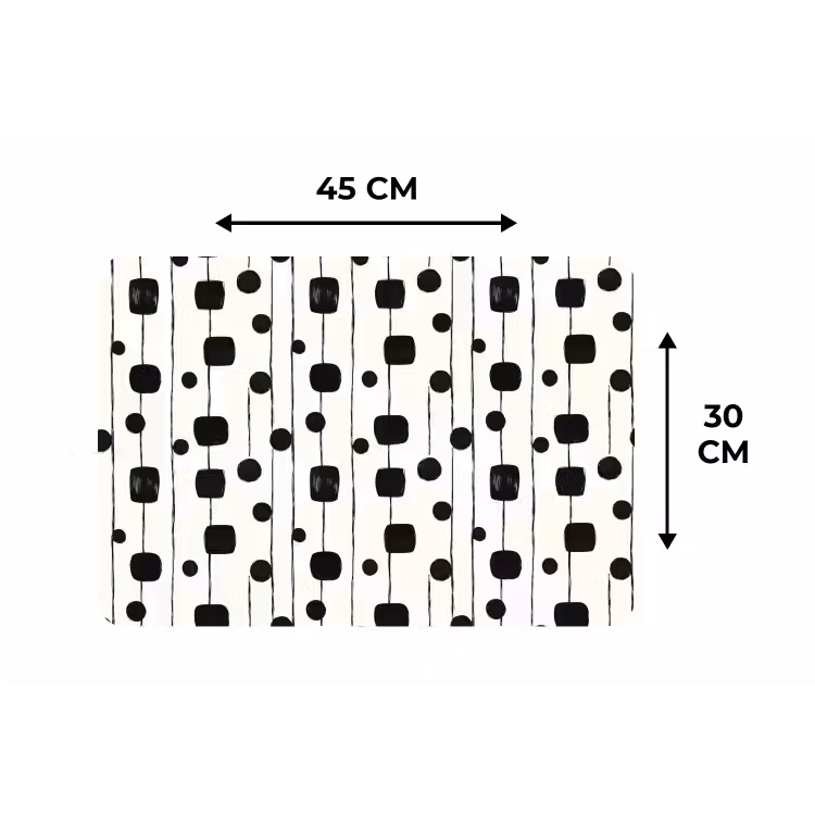 Grafisch - Modern - Zwart Placemat vinyl groot 368 -specs