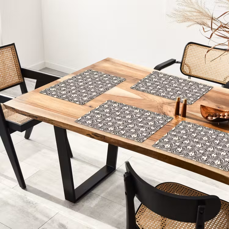 Grafisch - Patroon - Zwart Placemat vinyl groot 368 -zzsfeer4_Kitchenyeah-website