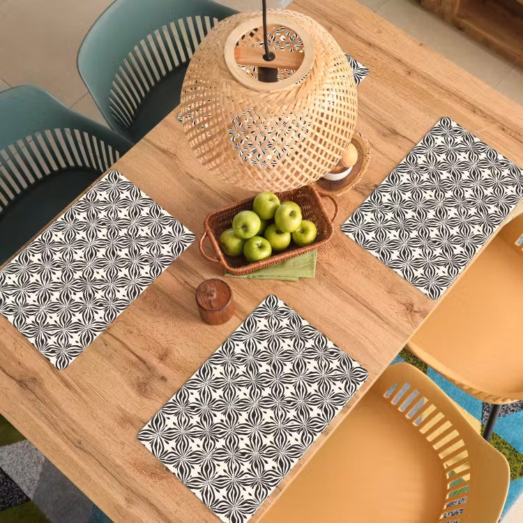 Grafisch - Patroon - Zwart Placemat vinyl groot 368 -zzsfeer5_Kitchenyeah-website