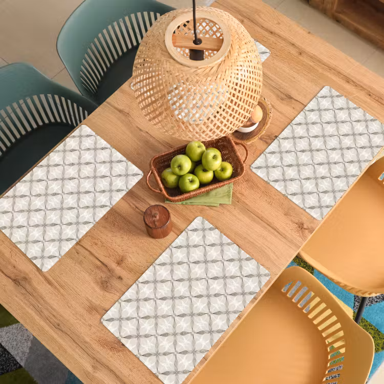 Grafisch - Patroon - Grijs Placemat vinyl groot 368 -zzsfeer5_Kitchenyeah-website