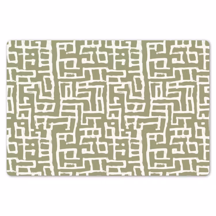 Grafisch - Patroon - Groen Placemat vinyl groot 368 -zzsfeer1_Kitchenyeah-website