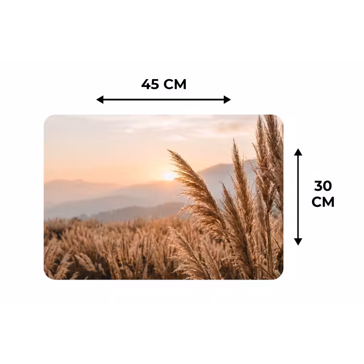 Gras - Veld - Zon - Natuur Placemat vinyl groot -specs