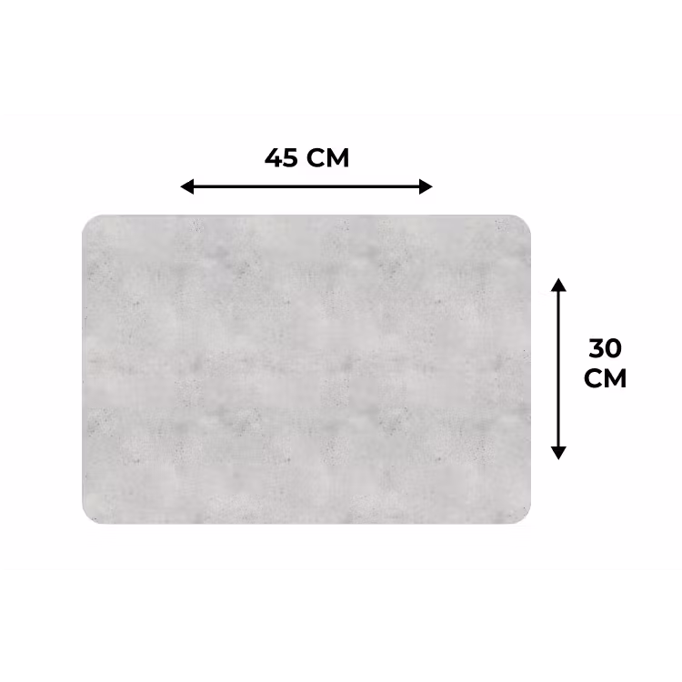 Grijs - Beton - Neutraal Placemat vinyl groot 368 -specs