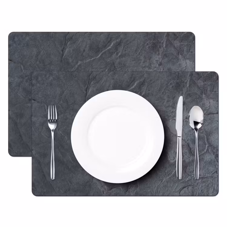 Grijs - Beton - Leisteen - Structuur - Retro Placemat vinyl groot -zzsfeer2_Kitchenyeah-website