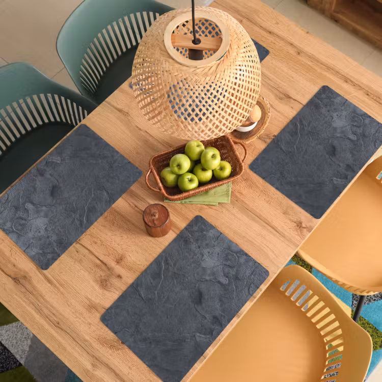 Grijs - Beton - Leisteen - Structuur - Retro Placemat vinyl groot -zzsfeer5_Kitchenyeah-website