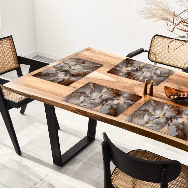 Grijs - Goud - Marmer - Marmerlook Placemat vinyl groot -zzsfeer4_Kitchenyeah-website