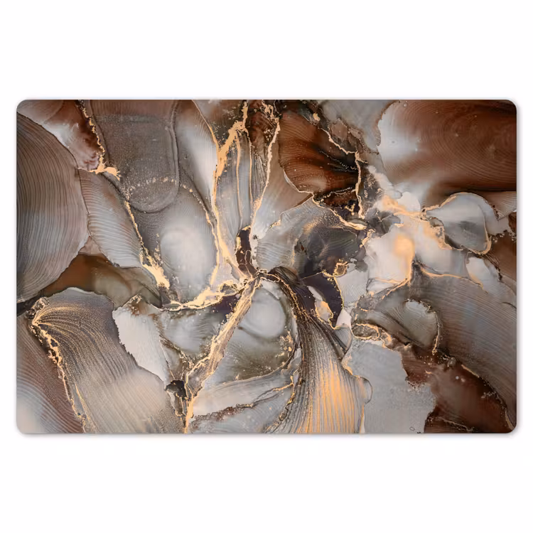 Grijs - Goud - Marmer - Marmerlook Placemat vinyl groot -zzsfeer1_Kitchenyeah-website