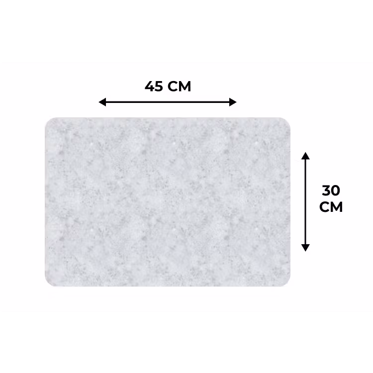 Grijs - Terrazzo-effect - Beton Placemat vinyl groot 368 -specs