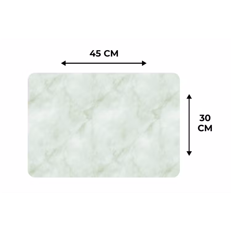 Groen - Marmer - Vloeiende aders Placemat vinyl groot 368 -specs