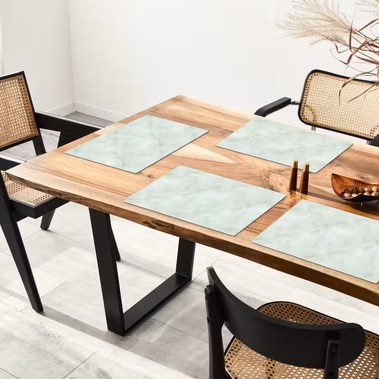 Groen - Marmer - Vloeiende aders Placemat vinyl groot 368 -zzsfeer4_Kitchenyeah-website