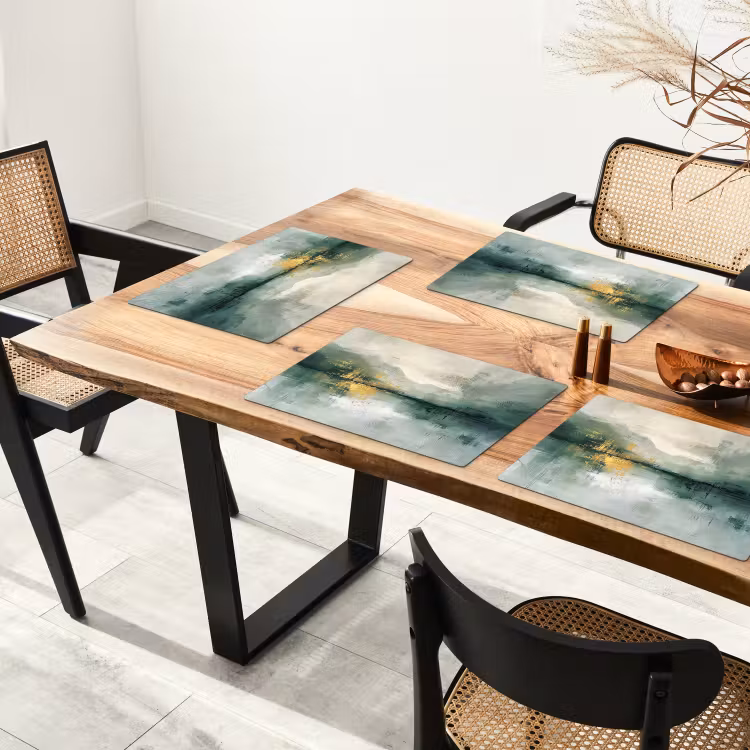 Groen - Modern - Abstract - Goud Placemat vinyl groot -zzsfeer4_Kitchenyeah-website