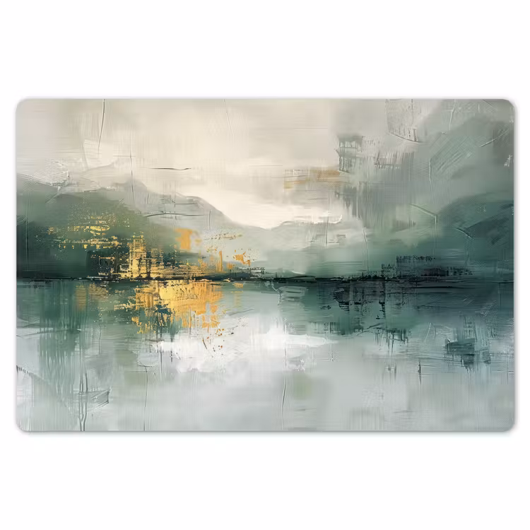 Groen - Modern - Abstract - Goud Placemat vinyl groot -zzsfeer1_Kitchenyeah-website