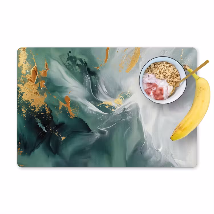 Groen - Modern - Marmer - Abstract Placemat vinyl groot -zzzproduct_Kitchenyeah-website