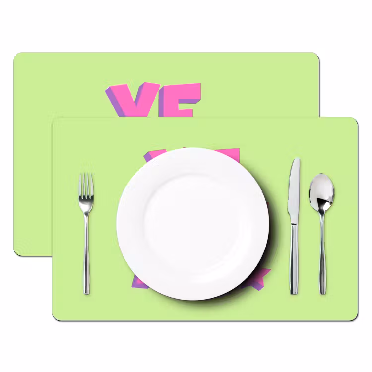 Groen - Neon - Quote Placemat vinyl groot -zzsfeer2_Kitchenyeah-website