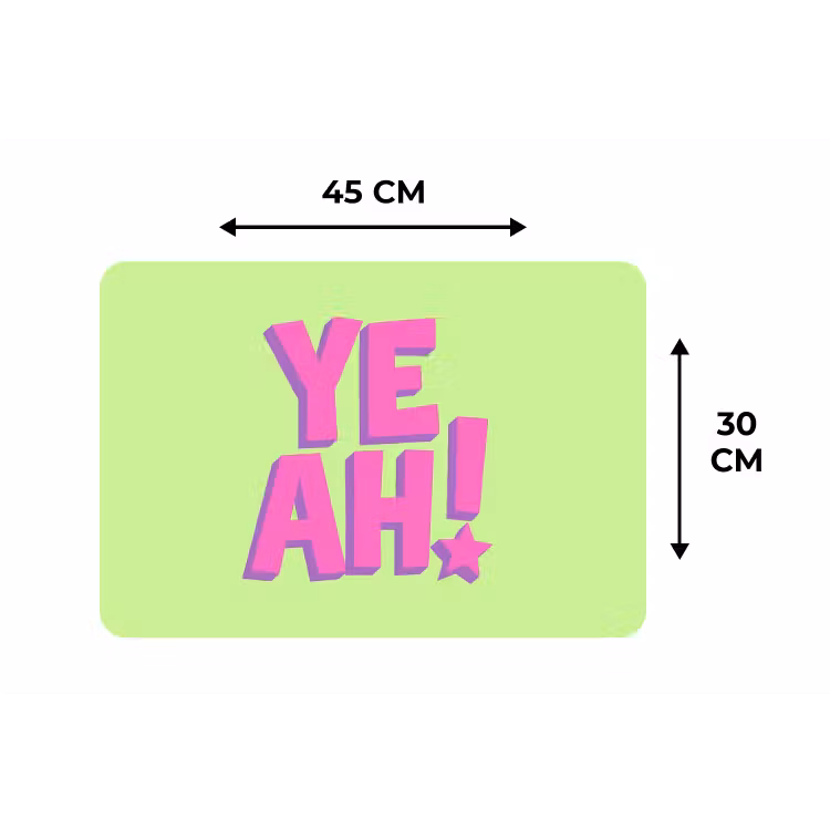 Groen - Neon - Quote Placemat vinyl groot -specs