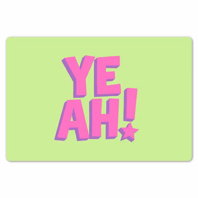 Groen - Neon - Quote Placemat vinyl groot -zzsfeer1_Kitchenyeah-website