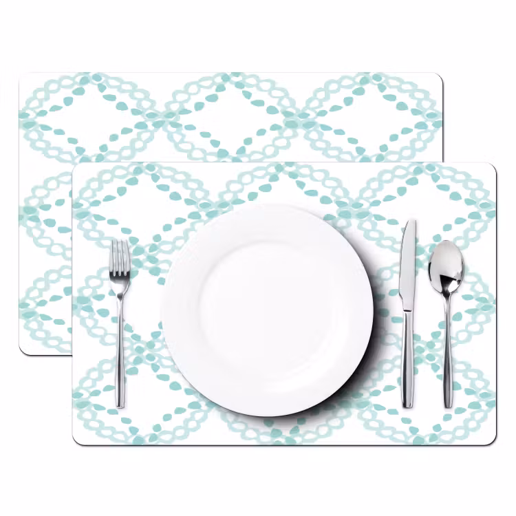 Groen - Patroon - Vormen Placemat vinyl groot 368 -zzsfeer2_Kitchenyeah-website
