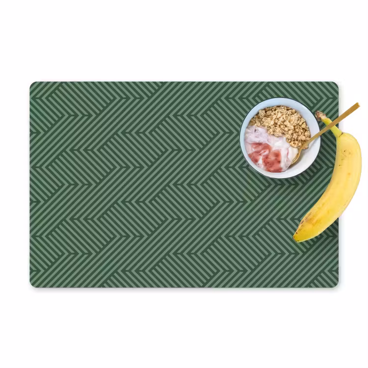Groen - Strepen - Patroon Placemat vinyl groot 368 -zzzproduct_Kitchenyeah-website